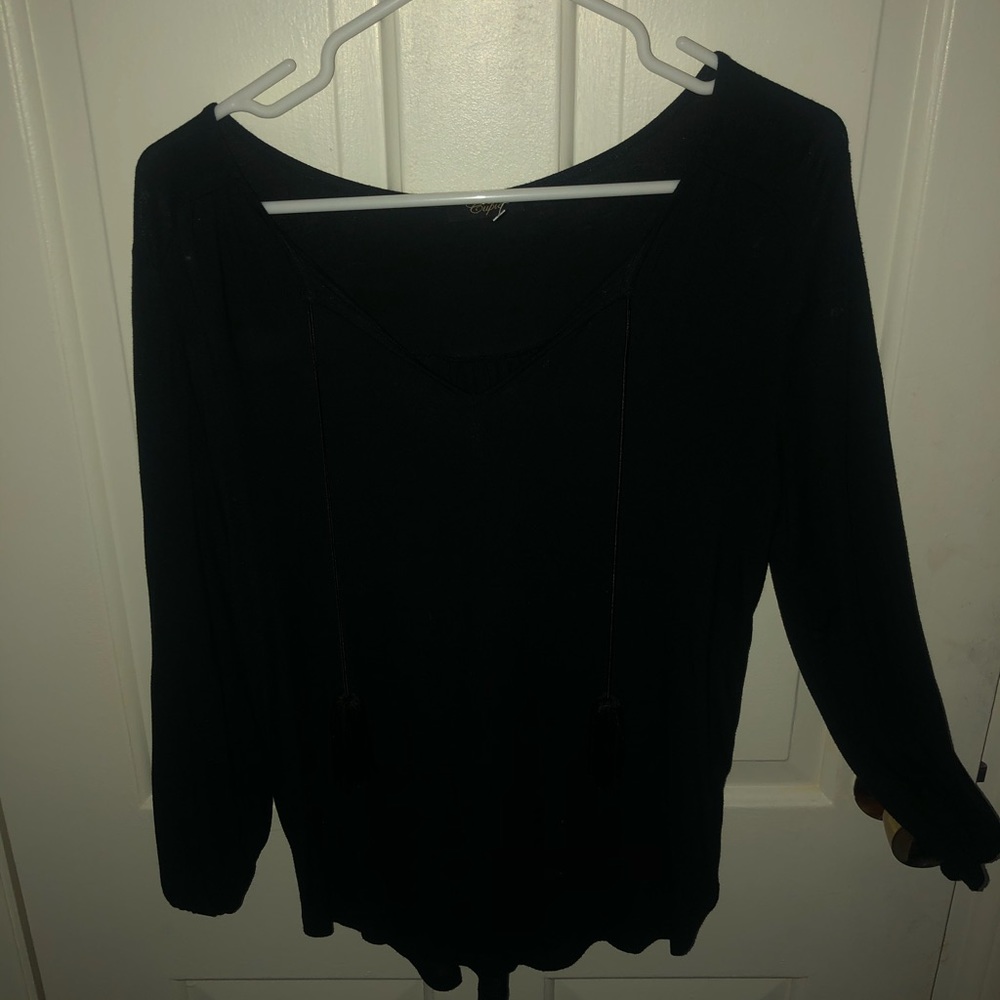 Black Longsleeve Dress Top
